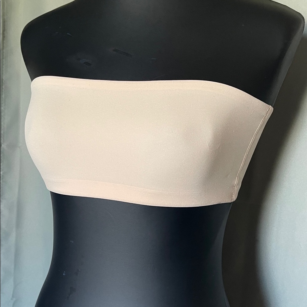 art class Strapless Bandeau in Light Beige
